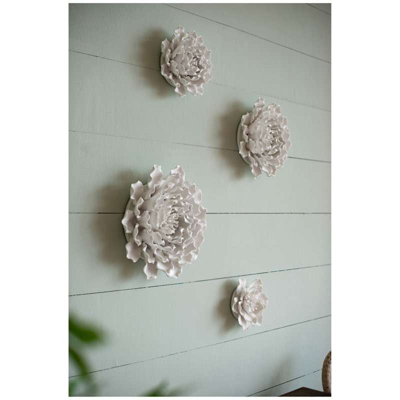Décoration murale en céramique crème faite à la main D5.1X2.2 "