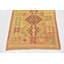 Tapis de la zone en laine beige/rouge 2 pi 7 po x 4 pi 5 po one-of-kind à la main-noué la new age Elland