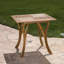 Table de salle à manger d'extérieur carrée en bois d'acacia