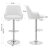 Aryelle Bar Stools Set of 4, Adjustable Counter Height Stools with Back and Arm, Modern Swivel Bar Chairs with Footrest, Upholstered PU Leather Kitchen Island Stools, White-864890692-870189731
