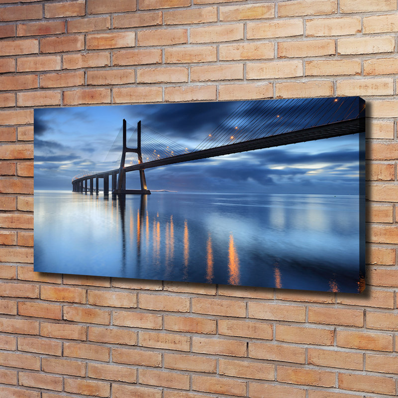 Ponte Vasco Da Gama in Lisbon - Unframed Graphic Art on Glass, 120cm H x 60cm W x 0.4cm D