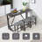 Versatile 4-Piece Bar Table Set with Power Outlet and Comfortable Stools-104495569