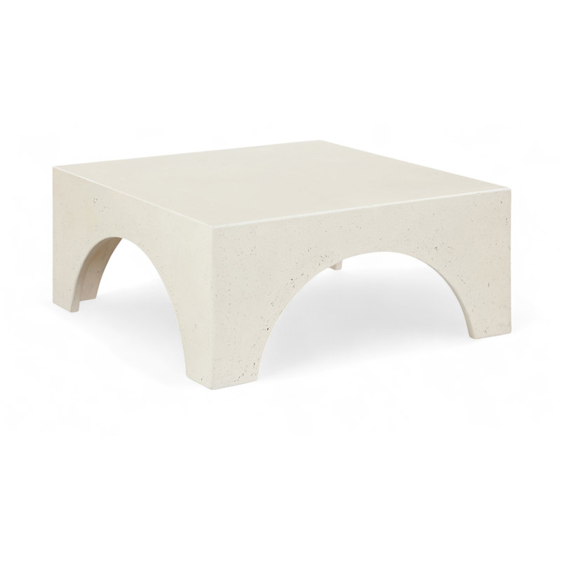 Table basse d'extérieur Renza, Crème