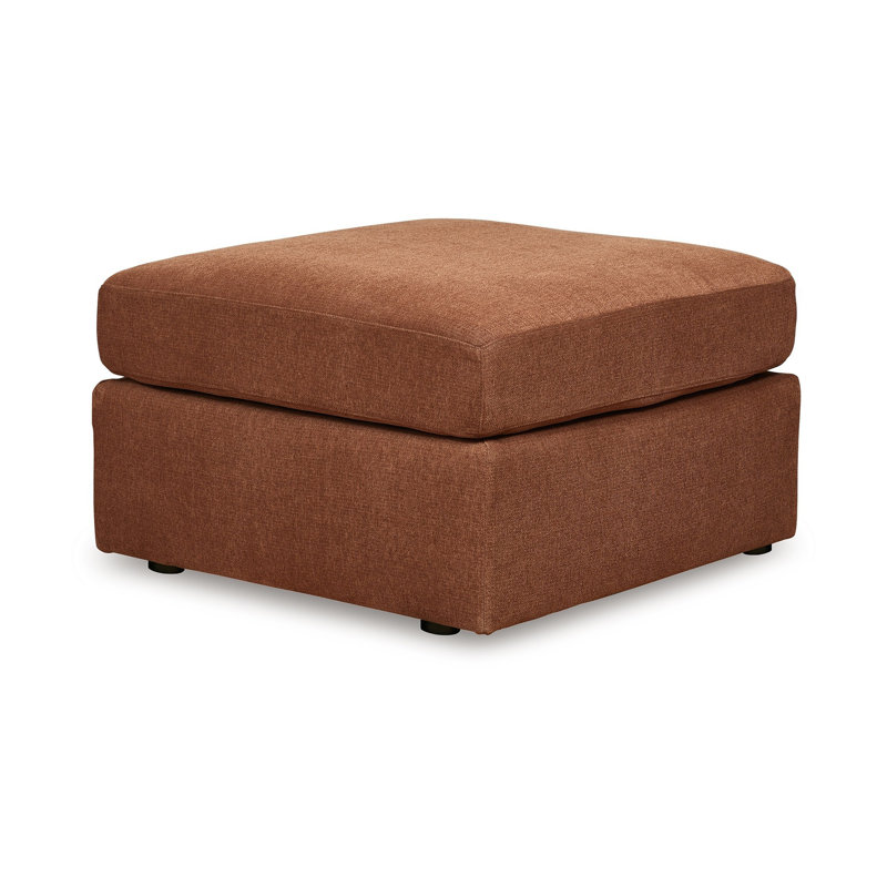Repose-pieds carré Meso, polyester granit Nuvella, 32 po, Orange