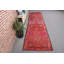 Tapis de couloir vintage turc Herki en mauve pour escaliers et couloirs - Style oriental antique