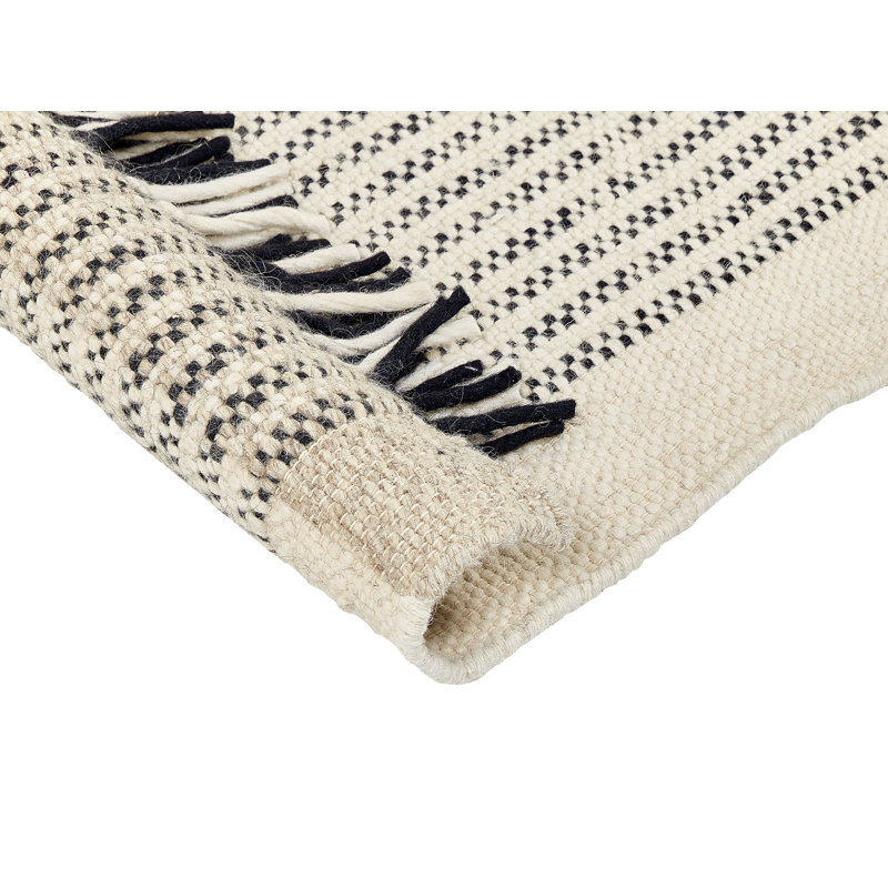 Mitchellville Striped Wool Hand Woven Area Rug, Rectangle 140 x 200cm