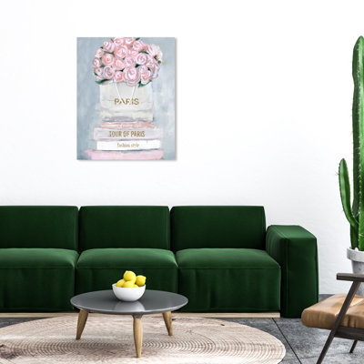 «Floral and Botanical Bouquet Surprise Glam», reproduction d'art sur toile