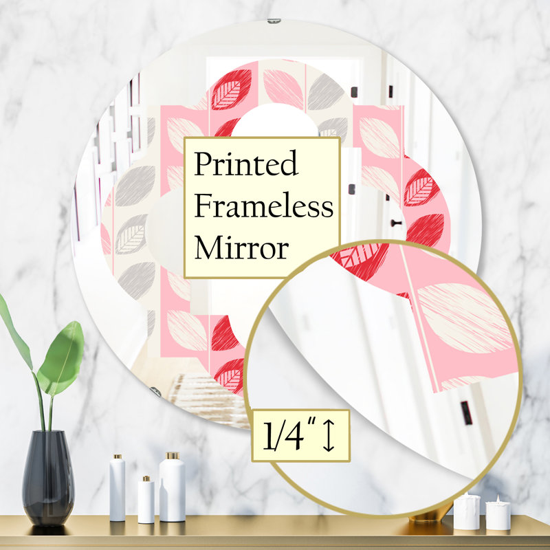 Miroir mural Quatrefoil, 23,6 po x 23,6 po, Botanical Design I