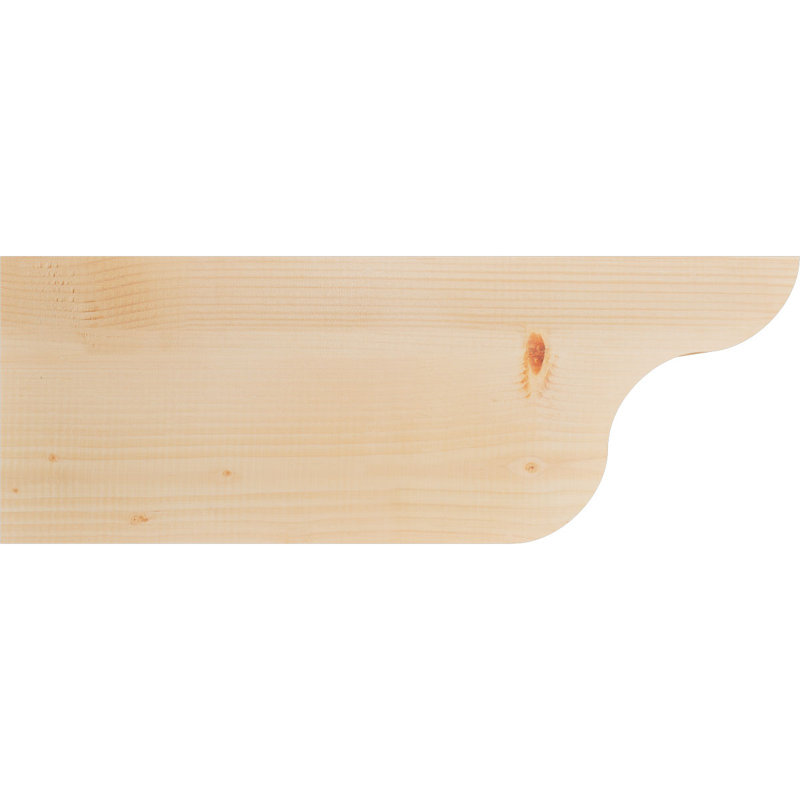 Queue de chevron lisse Carmel, Douglas, 12"H x 3 1/2"W x 32"L