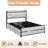 Modern Bed Frame with 12 Drawers and Open Storage Headboard,Charging Station,No Box Spring Needed-2102405135-2093934846