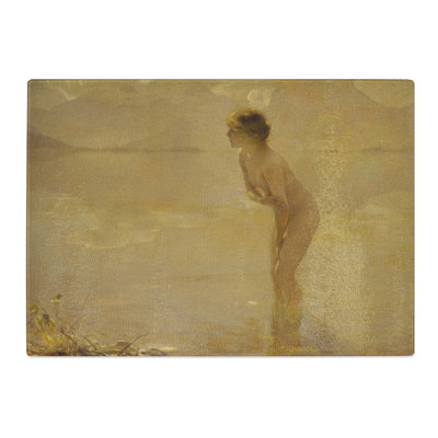 September Morn by Paul Chabas Chopping Board