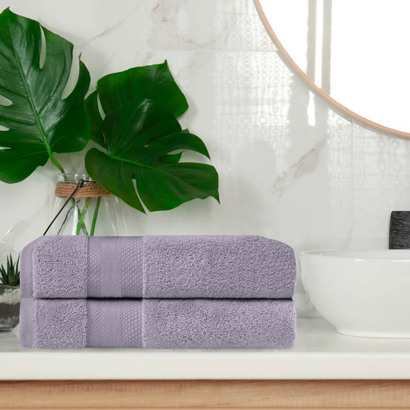 Collection de serviettes finlandaises en peluche 100% turque, Glycine, Serviettes de bain - paquet de 2