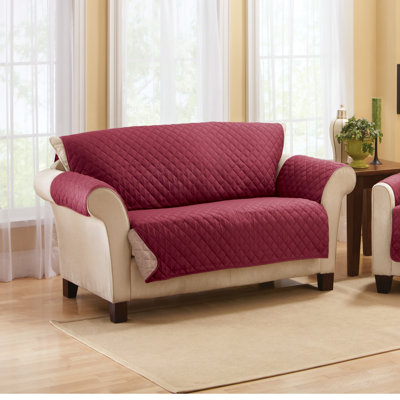 Polyester T-Cushion Loveseat Slipcover