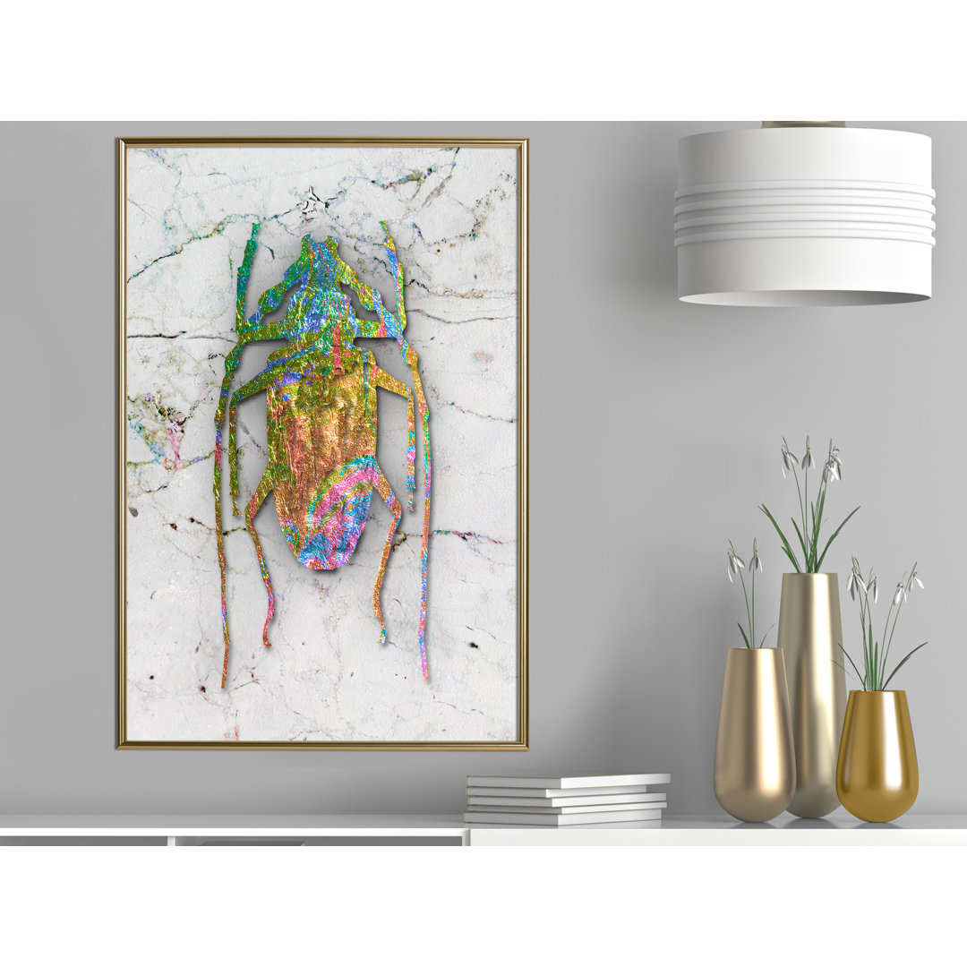 Gerahmtes Poster Iridescent Insect