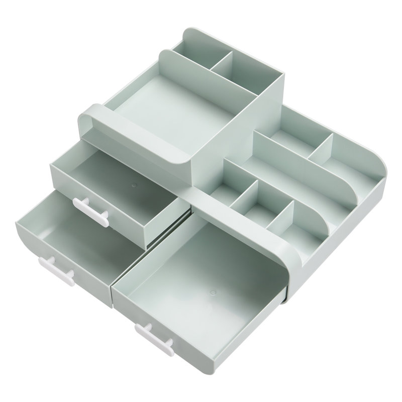 Maariyaah Plastic Desk Organiser, Green