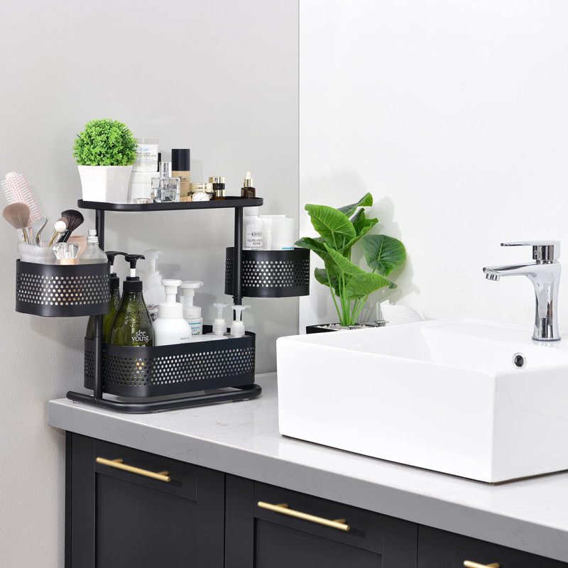 Clerge Bathroom Storage Container, Black