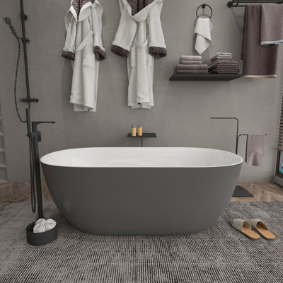 67'' x 31.5'' Freestanding Soaking Acrylic Bathtub