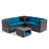 Coussin vert malachite / structure noire sélectionné