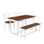 Ensemble table et chaises avec dossier, style industriel, structure solide-121886055