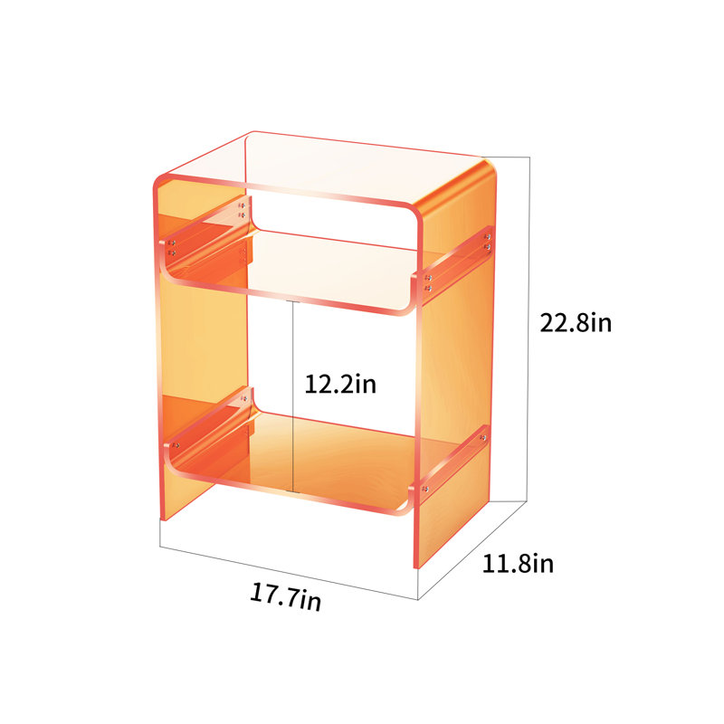 Acrylic Side Table Nightstand | Modern & Stylish