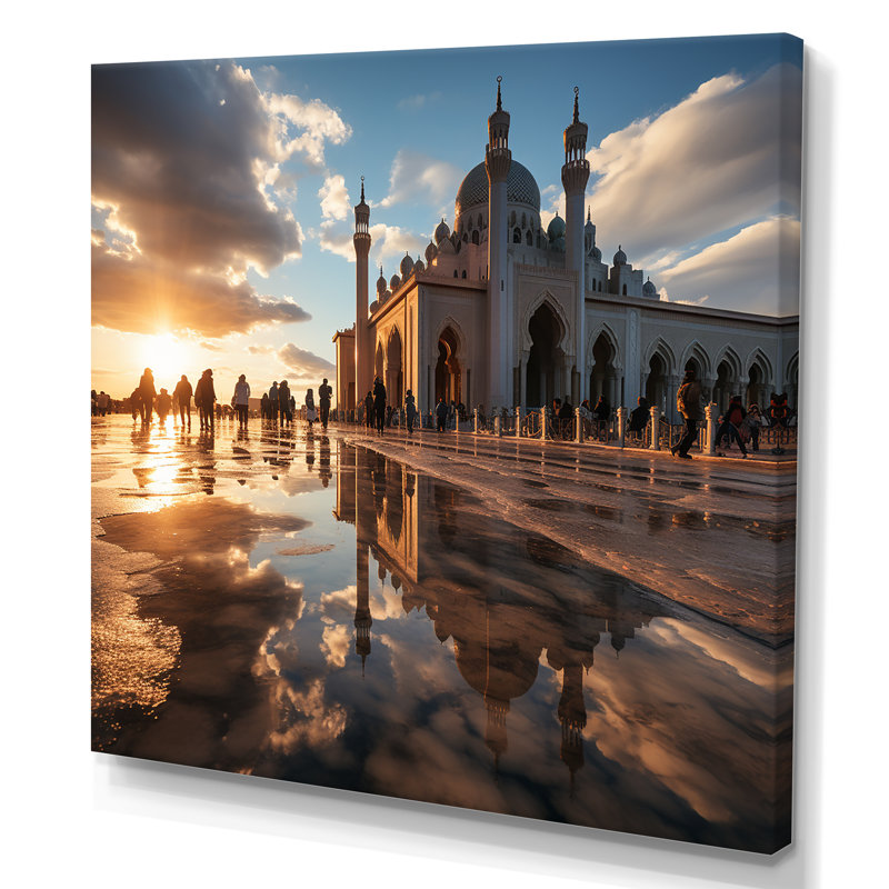 Mosquée marocaine, majestueux II, art mural, Toile tendue, H 30 po x l 30 po x P 1,5 po