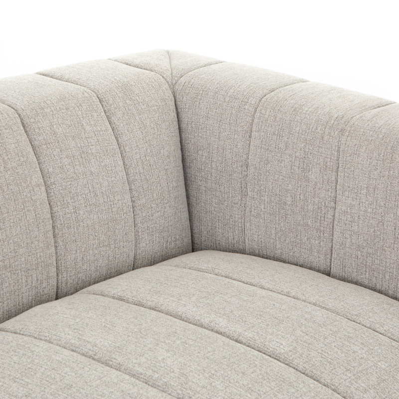 Channeled Laf Chaise Piece, Right Hand Facing, Light Gray Napa Sandstone
