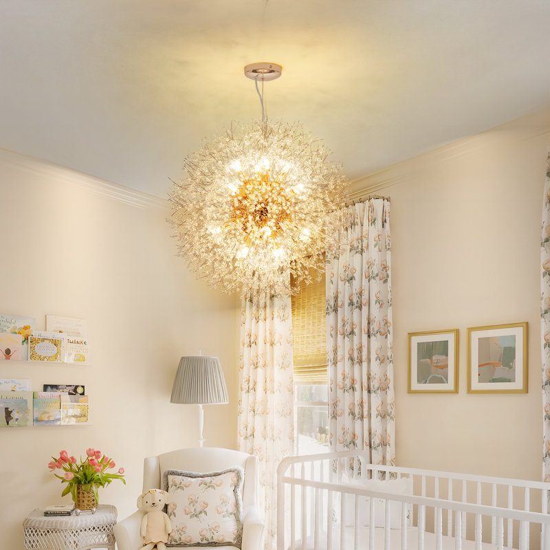 Wallin 16 - Light Sputnik Crystal Sphere Chandelier, Gold