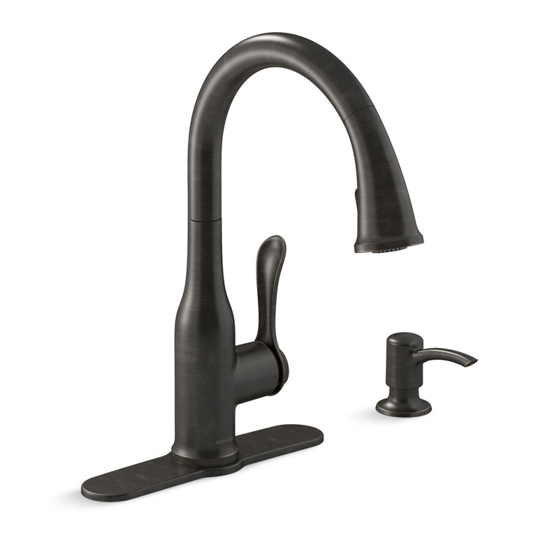 Motif Pull-Down Kitchen Faucet with Soap/Lotion Dispenser, Oil Rubbed Bronze
