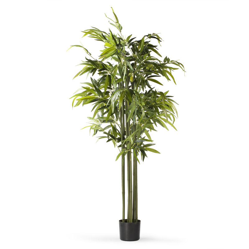 Artificial Bamboo Tree In Nursery Pot, 60" H x 28" W x 28" D