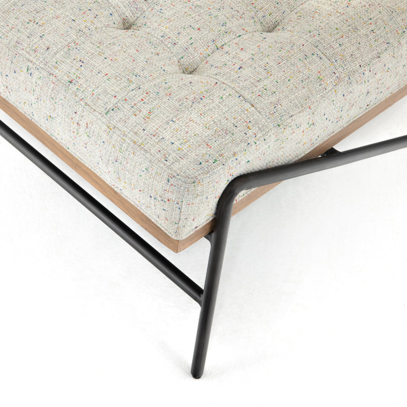 Romy Lounge Chair, Brown, White