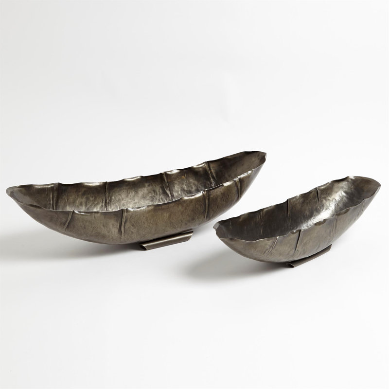 Larkin Bowl-Antique Nickel, 7" H x 8" W x 26.62" D
