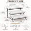 3-Tier White Porcelain Serving Stand with Foldable Black Metal Rack