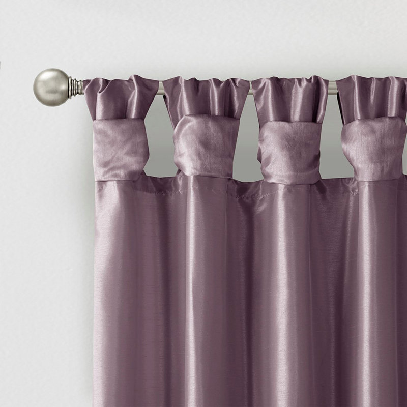 Panneau de rideau de fenêtre Twist Tab, Purple, L 50,13 po x L 108,16 po