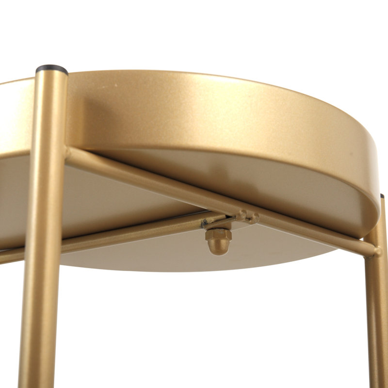 Support à plante pliable moderne en métal 2, finition dorée, pour support de rangement pliant intérieur et extérieur doré, polyvalent et décoratif