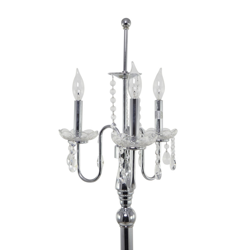 Lampe candélabre Ej, Blanc, Blanc