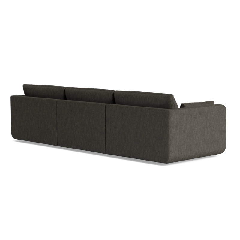 Eva Sofa With Chaise (116"), Performance Weave - Onyx
