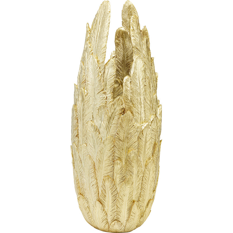 Vase Feathers Gold, 80cm H x 34cm W x 34cm D
