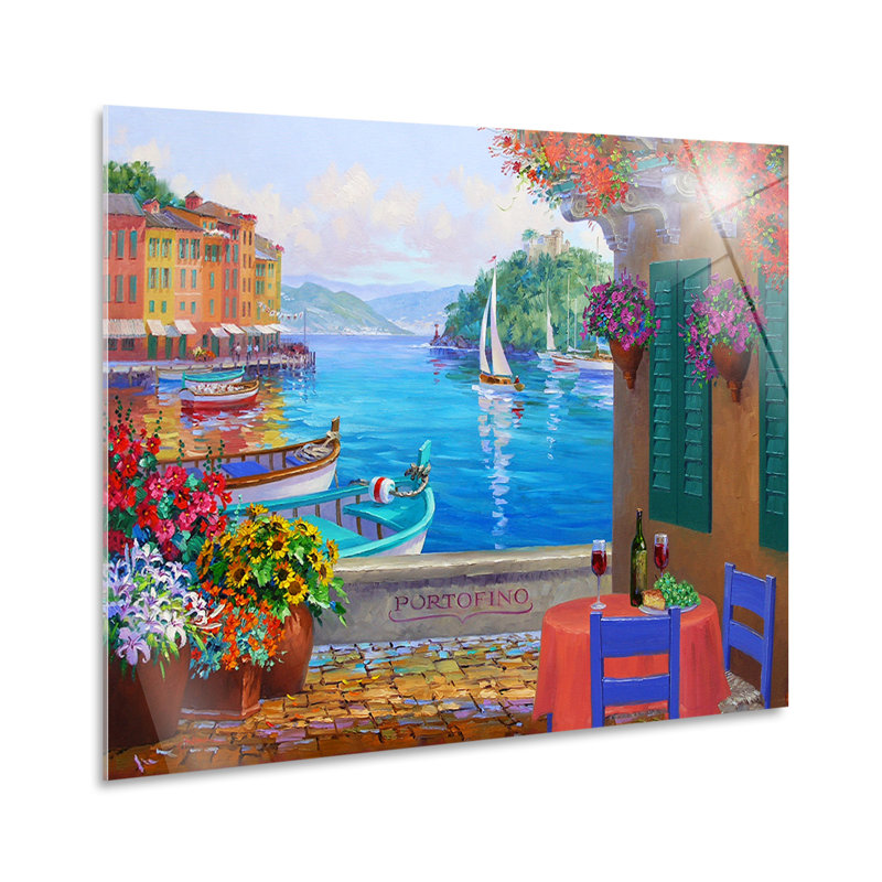 Reflections in Portofino 1 Piece Wall Art, 70cm H x 100cm W