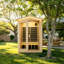 Sauna infrarouge lointain, sauna d'intérieur en épicéa de Norvège de 1850 W avec 6 panneaux chauffants-136055735