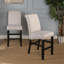 Tabouret de comptoir rembourré 25 po avec garniture cloutée de 25 po (ensemble de 2), blé / noir mat, tissu