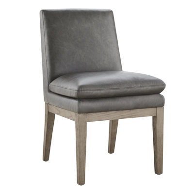 Chaise rembourrée en cuir Bethea