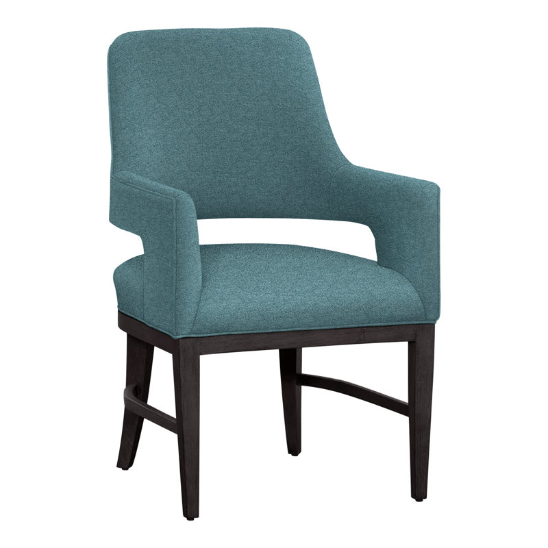 Chaise avec accoudoirs Josie, Gris anthracite, Turquoise 8789