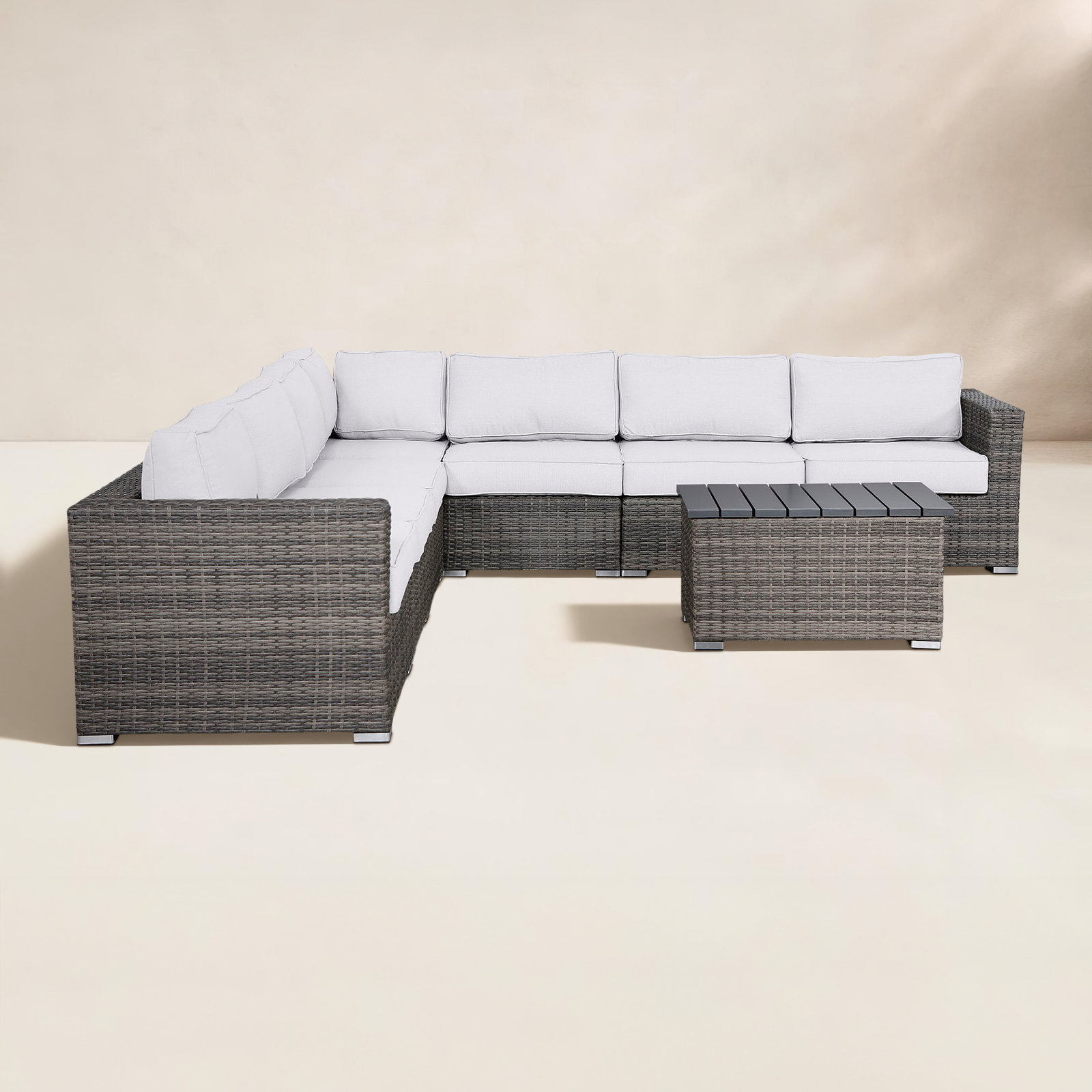 6-Person Sunbrella® Patio Seating Group, Mixed Gray