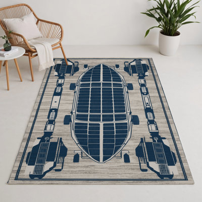 Tapis intérieur et extérieur gris Transport