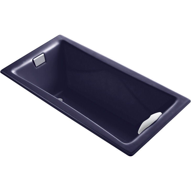Tea-for-Two 72" x 36" Soaking Bathtub, Indigo Blue