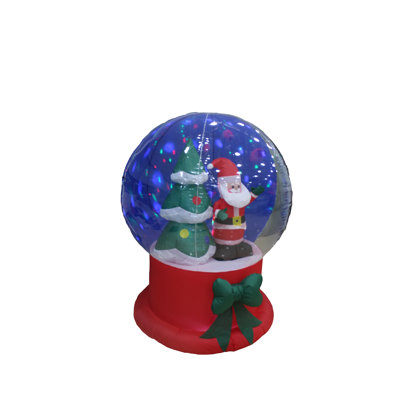 Christmas - Inflatable 5 Ft  Globe Featuring Santa And A  Christmas Tree With Unique  Lighting Effects