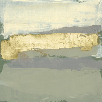 Sage and Gold Swipe I 1 Piece Wrapped Canvas Painting