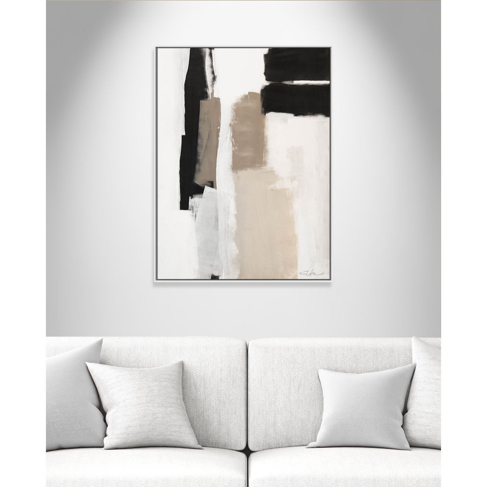 Giverny Earth Scapes II by  Print, No Mat, 49.5" H x 37.5" W x 2" D, White Floater Framed