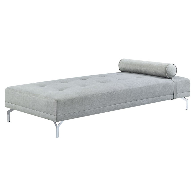 Modern Sofaquenti  Melange Velvet Sofa Bed W/Pillow