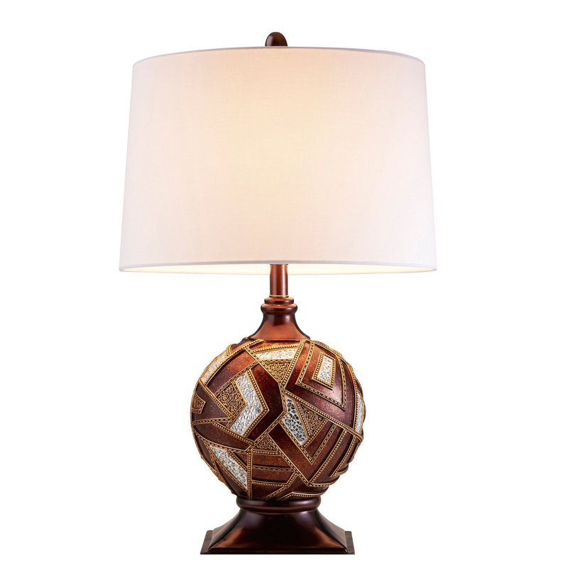 29.75" Tall Polyresin Table Lamp, Polymosaic Design